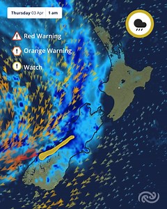 🟡 Severe Weather Update 🟡 ☔️ Heavy Rain Watches are in place as a weather system moves in from late Wednesday to Friday, mainly affecting the western and northern parts of both islands. 🌧 The South Island sees the first impacts, with Tasman, Buller, the Bryant Range, and the Rai Valley in line for the heaviest falls from Thursday afternoon. Some Watches may be upgraded to Warnings. Wet weather then pushes onto the North Island, with the main rain band from late Thursday into Friday Stay updat