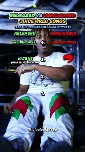 Released VS Unreleased Juice WRLD Songs #shorts