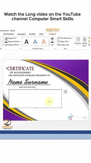 MS Word Certificate Design: Award Certificate Tutorial