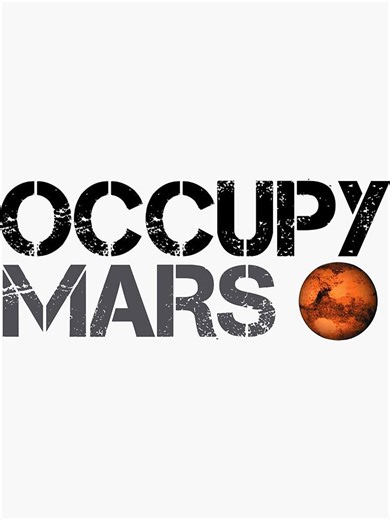 Occupy Mars - Space Planet - Spacex Sticker, Vintage Space Logo Decal, Waterproof Vinyl, Laptop Car Sticker, Gift for Space Lovers - Etsy