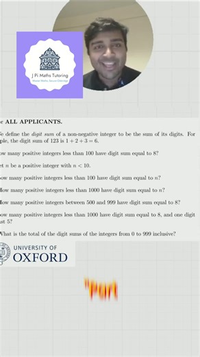 Math Problem Breakdown: 6 Steps to Solve It! We break down the six parts of a challenging math problem! Join us as we explore digit sums, integer ranges, and tackle each component step-by-step. Get ready to boost your problem-solving skills and learn some useful techniques! #MathProblems #DigitSum #IntegerProblems #MathTutorial #ProblemSolving #NumberTheory #MathHelp #Mathematics #MathEducation #LearnMath