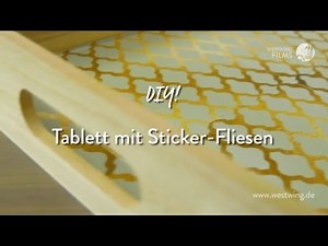 DIY Tablett dekorieren mit Sticker-Fliesen | WESTWING Style-Tipps