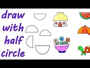 Draw with half circle # Draw with basic shapes