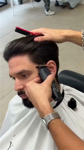 Clean Fade Transformation with Perfect Lineup by Top Barber #fade #barber #lineup