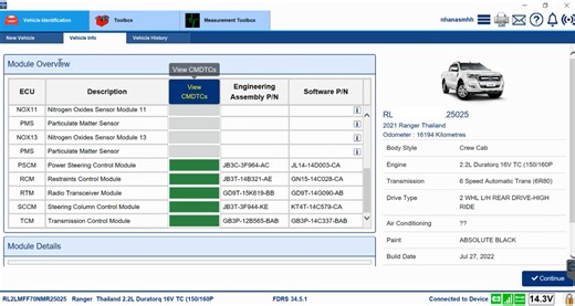 Hi can I programme a second hand abs module on a ford ranger 2019 ? | Facebook