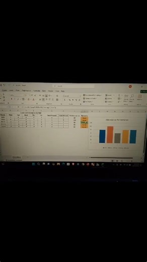 SmartExcelattendance tracker with % and performance alerts for schools. DM me to get a customone#fyp