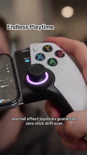 Mobile Gaming Controller with Dual Joysticks, D-Pad, TURBO & LED - Compatible with Android & iOS