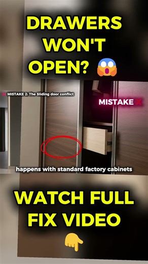 Drawers Won't Open? 😱 Big Wardrobe Mistake! #shorts