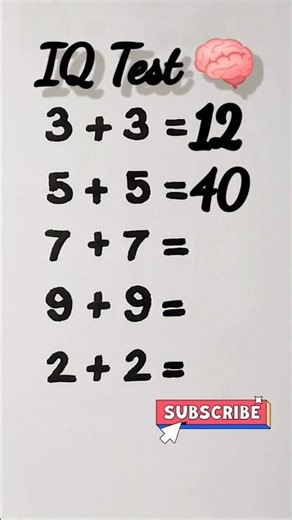 Mind-Blowing IQ Test: Can You Solve This Trending Math Puzzle? 😱🧠 #maths #iqtest #braintest