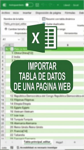 COMO IMPORTAR DATOS DE PAGINA WEB A EXCEL EN EXCEL #Excel #Exceltips #Exceltutorial #Shorts