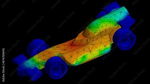 Mechanic simulation engineering - Stress and breakpoint analysis of race car under force and moment conditions