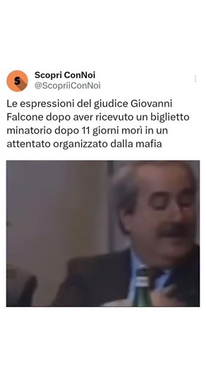 Il biglietto minatorio a Giovanni Falcone