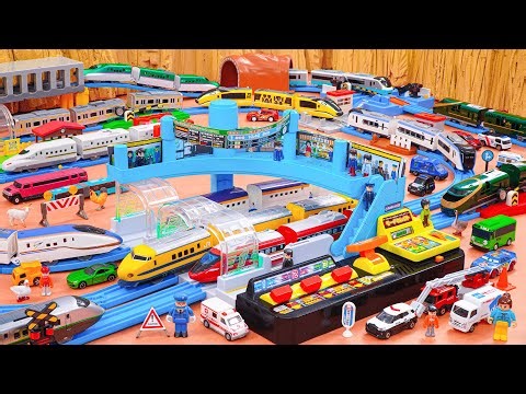 Plarail Shinkansen ☆ Construction Takara Tomy 3-Lane Subway Control Station & Pedestrian Overpass 🚇