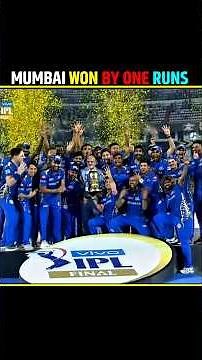 MI VS CSK MATCH HIGHLIGHTS | MI WON 1 RUN #cricket #mivscsk #shorts