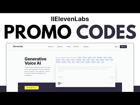 Best ElevenLabs Promo Codes - TOP 3 PROMO CODES (2025)