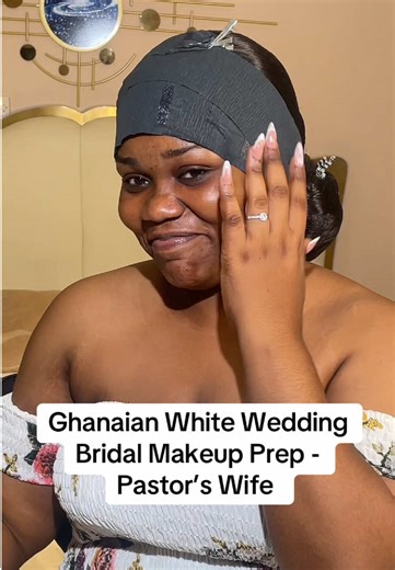 Ghanaian White Wedding Makeup for Pastor’s Wife Annabel