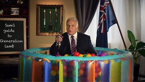 Sam Kekovich is on a mission to get the kids of #GenLamb off their appPhones and onto the footy field! You know it makes sense | Australian Lamb