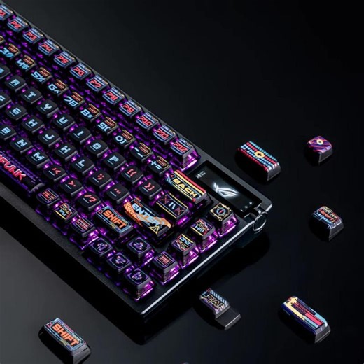 Cool Cyberpunk Style Pudding Keycaps Set for Mechanical Keyboard, ASA Profile, PBT Dye-sub, Four-sided Shine-through, Mx( )switches, 121pcs - Etsy