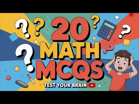 20 Math MCQs Quiz | Test Your Brain 🧠 | Easy to Hard Maths Questions