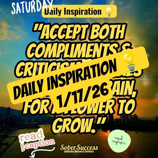 🗣Compliments & Criticism Are Essential For A Successful Life‼️#DailyInspiration #MorningQuote #Sober