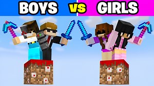 Girls vs Boys on 1 Scary Block