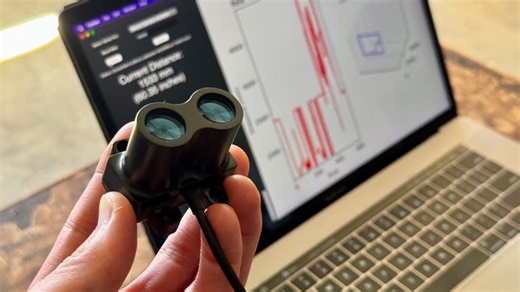 测试单点TOF激光测距传感器与自定义Python串行程序#UART #串行