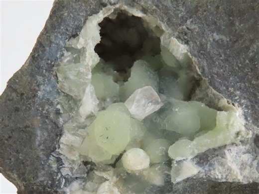 Zeolite Specimen of Prehnite and Fluorite Crystals With Basalt - Etsy