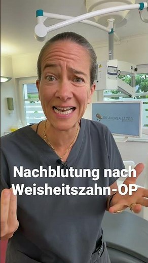 Nachblutung - Weisheitszahn-OP was hilft SCHNELL
