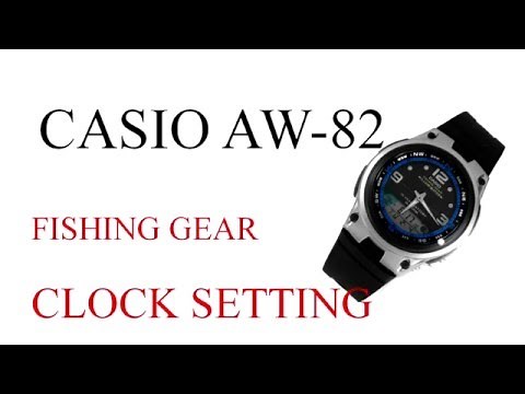 CASIO FISHING GEAR AW-82 setting clock guidelines | ustawienia wskazówek