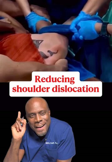That moment you see the shoulder suddenly shift back into place? That’s a shoulder dislocation being reduced. When the ball of the arm bone pops out of the socket, the arm becomes extremely painful and deformed. With controlled traction, trained professionals guide the joint back into place, and that subtle “pop” is the shoulder sliding back where it belongs. #MedScienceSimplified #DrZikkyExplains #ShoulderDislocation #SportsInjury #JointHealth Disclaimer: This content is for educational purpose