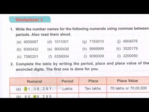 DAV class 5 math unit 1 worksheet 1 - all questions solved