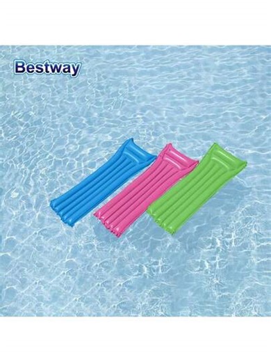 Bestway 44007 Tri-Color Inflatable Swimming Pool Float, Swimming Pool Raft Float, Inflatable Cushion Swimming Pool Float, Adult Inflatable Swimming Pool Float Air Mattress, Board Inflatable Float For Water | SHEIN