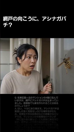 ​【名東区星ヶ丘】網戸に何度も来るアシナガバチの恐怖…天白区周辺のマンションで今すぐ確認すべき「見えない巣」のサイン