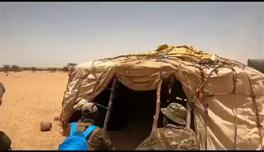 ⚡️Mali sources: A video recovered from the phone of a Russian Africa Corps (formerly known as Wagner) member killed in the fighting in Tinzaouaten, Kidal region, shows a Muslim woman being forced to strip naked in her tent. Individuals visible in the video include a Russian field commander, Malian gendarmes, and a local interpreter speaking Tamasheq.Approximate translation of the exchange:Question: Are there any weapons under this tent?Answer: No.Question: Have you seen any armed groups passing 