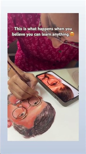 Portrait Art classes for adults #art #artjourney #studio #shorts