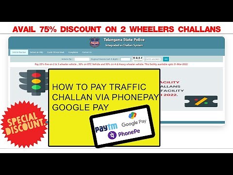 Telangana Traffic E - Challan payment through UPI ( phone pay or google pay or paytm)