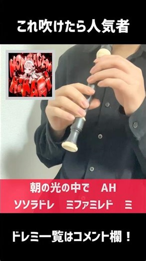 【簡単】これリコーダーで吹けるの知ってた？#montagemhikari #朝の光の中で#リコーダー #バズり#ショート動画 #演奏してみた #小学生 #簡単
