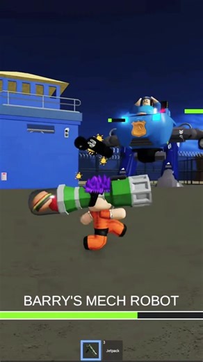 Thanos vs Barry Mech Robot 💥 Ultimate Roblox Boss Fight! #roblox #shorts