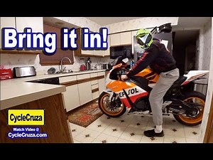 Bring Motorcycle in The HOUSE or Apartment!