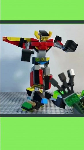 LEGO Mech Fight Stop Motion between Creator Super Robot & Custom Green Lantern!