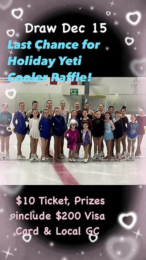 Holiday Yeti Raffle Draw December 15! $10 per ticket. Contact us to purchase your ticket. Thank you to Oscar’s Fly & Tackle and Smithers Brewery! | Smithers Figure Skating Club