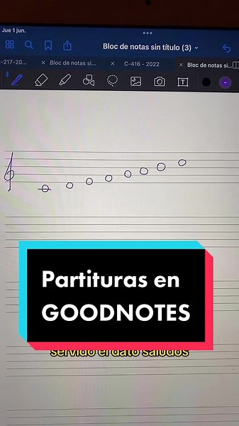 Hoja de partitura musical en GoodNotes #tips #tutorial #goodnotes #fyp