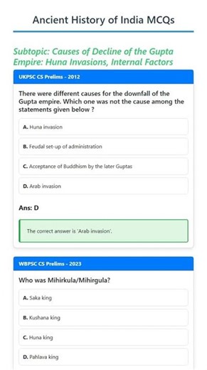 Causes of Decline of the Gupta Empire: Huna Invasions, Internal Factors