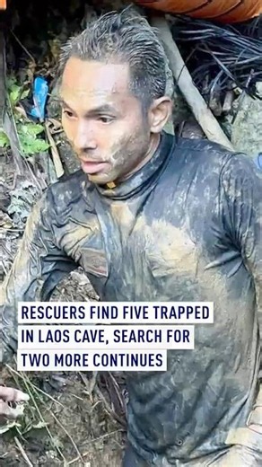 Rescuers find five trapped in Laos cave, search for two more continues