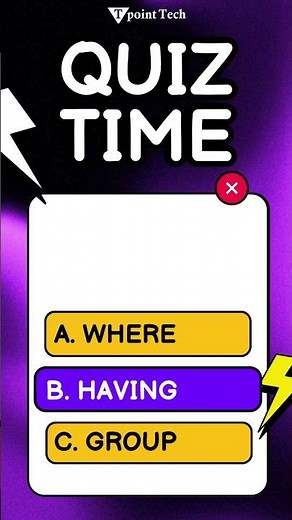 MySQL MCQs | MySQL Practice Question & Answers | Tpoint Tech | #mysql #quiz #mcqs