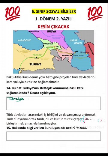 6. Sınıf Sosyal Bilgiler 1. Dönem 2. Yazılıda Kesin Çıkacak #sözelakademi #yazılı #yazılıhazırlık #yazılıhaftası #yazılısoruları
