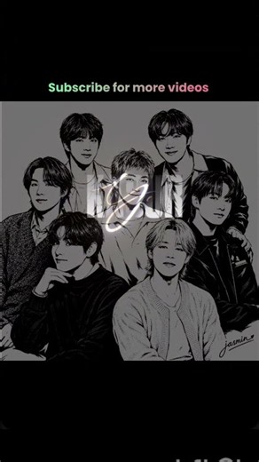 💜 BTS OT7 Forever! 🖤🎨 7 Legends, 1 Family! Borahae, ARMY! 💜✨#BTS#BTSARMY#BTSFanArt#StencilArt#Shorts