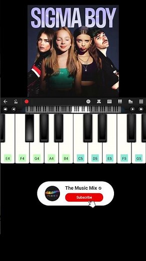 🎹 Sigma Boy _ Easy Piano Tutorial @TheMusicMixBXT