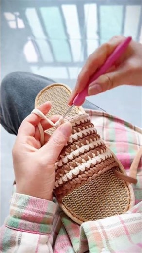 Full Slipper Making Tutorial 🧶 | Start to Finish #shortsfeed #viral #ytshorts #diy