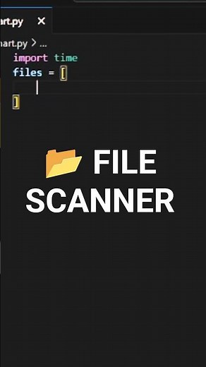 💻 Python File Scanner Animation #coding #python #viral